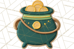 St Patrick’s Day Cookies Clipart, Shamrock Cookie PNG Product Image 5