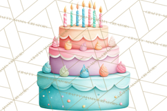 Farm Birthday Clipart PNG, Watercolor Farm Animals Birthday Product Image 5