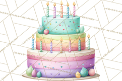 Farm Birthday Clipart PNG, Watercolor Farm Animals Birthday Product Image 2