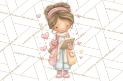 Valentine Bookstore Clipart PNG Cute Library Romance Product Image 2