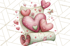 Valentine Clipart PNG, Love Notes Doodles, Envelopes Hearts Product Image 3
