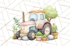 Farm Clipart, Woodland Farm Animals, Cows Pigs Chickens Png Product Image 3