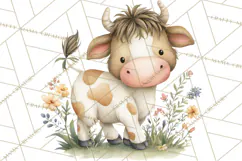 Vintage Farm Animal Clipart, Whimsical Farm Animals Clip Art Product Image 3