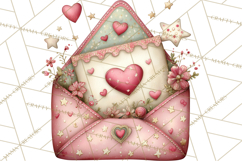 Valentine Clipart PNG, Love Notes Doodles, Envelopes Hearts Product Image 5