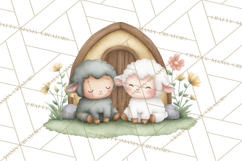 Farm Clipart, Woodland Farm Animals, Cows Pigs Chickens Png Product Image 2