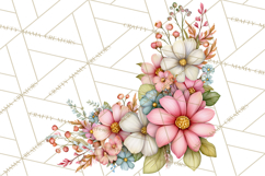 Spring Cottagecore Florals Clipart, Wildflower Bouquets Product Image 2