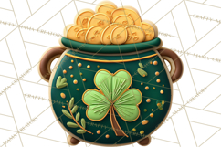 St Patrick’s Day Cookies Clipart, Shamrock Cookie PNG Product Image 2