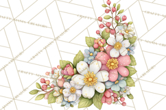 Spring Cottagecore Florals Clipart, Wildflower Bouquets Product Image 3