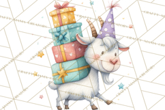 Farm Birthday Clipart PNG, Watercolor Farm Animals Birthday Product Image 3