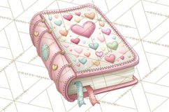 Valentine Bookstore Clipart PNG Cute Library Romance Product Image 3