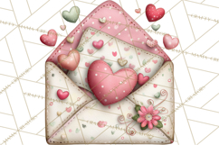 Valentine Clipart PNG, Love Notes Doodles, Envelopes Hearts Product Image 4