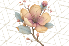 Spring Dark Academia Floral Botanical PNG Clipart Product Image 3
