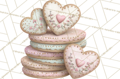 Rustic Valentine Decor Clipart, Burlap Heart PNG Product Image 3