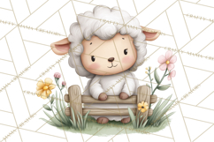 Farm Clipart, Woodland Farm Animals, Cows Pigs Chickens Png Product Image 2