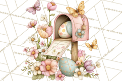 Easter Letters and Mail PNG, Spring Stationery Clipart Product Image 2