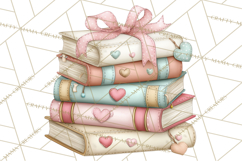 Valentine Bookstore Clipart PNG Cute Library Romance Product Image 5