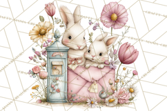 Easter Letters and Mail PNG, Spring Stationery Clipart Product Image 5