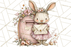 Easter Letters and Mail PNG, Spring Stationery Clipart Product Image 2