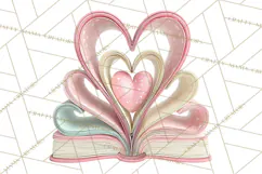 Valentine Bookstore Clipart PNG Cute Library Romance Product Image 3