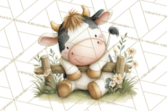 Vintage Farm Animal Clipart, Whimsical Farm Animals Clip Art Product Image 3