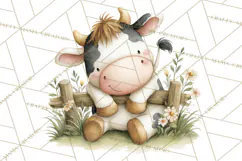 Vintage Farm Animal Clipart, Whimsical Farm Animals Clip Art Product Image 3