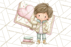 Valentine Bookstore Clipart PNG Cute Library Romance Product Image 4