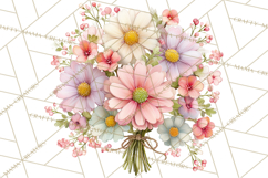 Spring Cottagecore Florals Clipart, Wildflower Bouquets Product Image 4