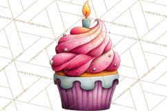 Farm Birthday Clipart PNG, Watercolor Farm Animals Birthday Product Image 5