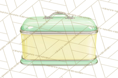 50s Retro Kitchen Clipart, Vintage 1950s Kitchen Appliances Product Image 4