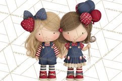 Patriotic Kids Clipart for 4th of July, USA Children PNG Product Image 4