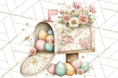 Easter Letters and Mail PNG, Spring Stationery Clipart Product Image 3