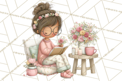 Valentine Bookstore Clipart PNG Cute Library Romance Product Image 3