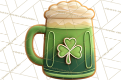 St Patrick’s Day Cookies Clipart, Shamrock Cookie PNG Product Image 4