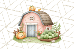 Farm Clipart, Woodland Farm Animals, Cows Pigs Chickens Png Product Image 4
