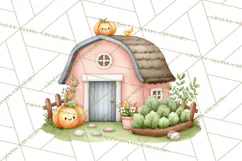 Farm Clipart, Woodland Farm Animals, Cows Pigs Chickens Png Product Image 4