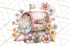 Easter Letters and Mail PNG, Spring Stationery Clipart Product Image 5