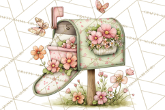 Easter Letters and Mail PNG, Spring Stationery Clipart Product Image 2