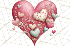 Valentine Clipart PNG, Love Notes Doodles, Envelopes Hearts Product Image 2