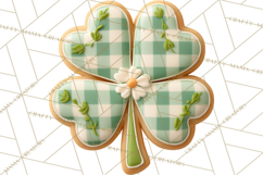St Patrick’s Day Cookies Clipart, Shamrock Cookie PNG Product Image 2