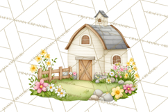 Farm Clipart, Woodland Farm Animals, Cows Pigs Chickens Png Product Image 3