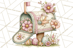 Easter Letters and Mail PNG, Spring Stationery Clipart Product Image 3