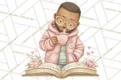 Valentine Bookstore Clipart PNG Cute Library Romance Product Image 3
