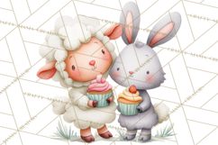 Farm Birthday Clipart PNG, Watercolor Farm Animals Birthday Product Image 5
