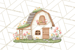 Farm Clipart, Woodland Farm Animals, Cows Pigs Chickens Png Product Image 5