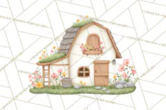 Farm Clipart, Woodland Farm Animals, Cows Pigs Chickens Png Product Image 5