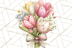 Spring Cottagecore Florals Clipart, Wildflower Bouquets Product Image 2