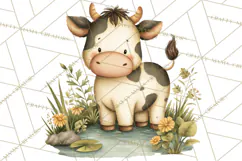 Vintage Farm Animal Clipart, Whimsical Farm Animals Clip Art Product Image 3