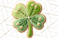 St Patrick’s Day Cookies Clipart, Shamrock Cookie PNG Product Image 3