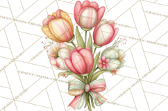 Spring Cottagecore Florals Clipart, Wildflower Bouquets Product Image 4
