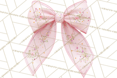 Bows Clipart, Girly Pastel Decorative Png, Layered Satin Product Image 5